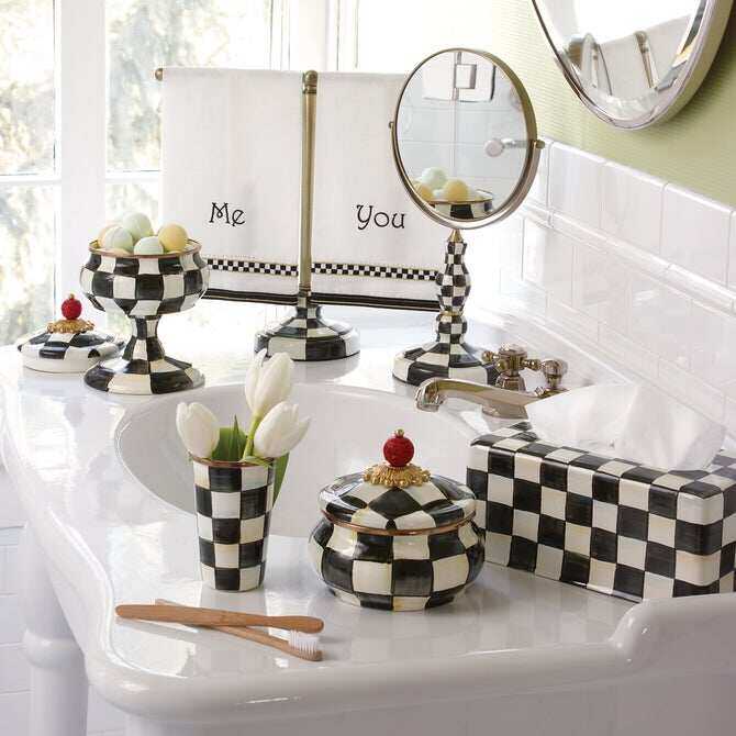 Courtly Check Enamel Bath Collection