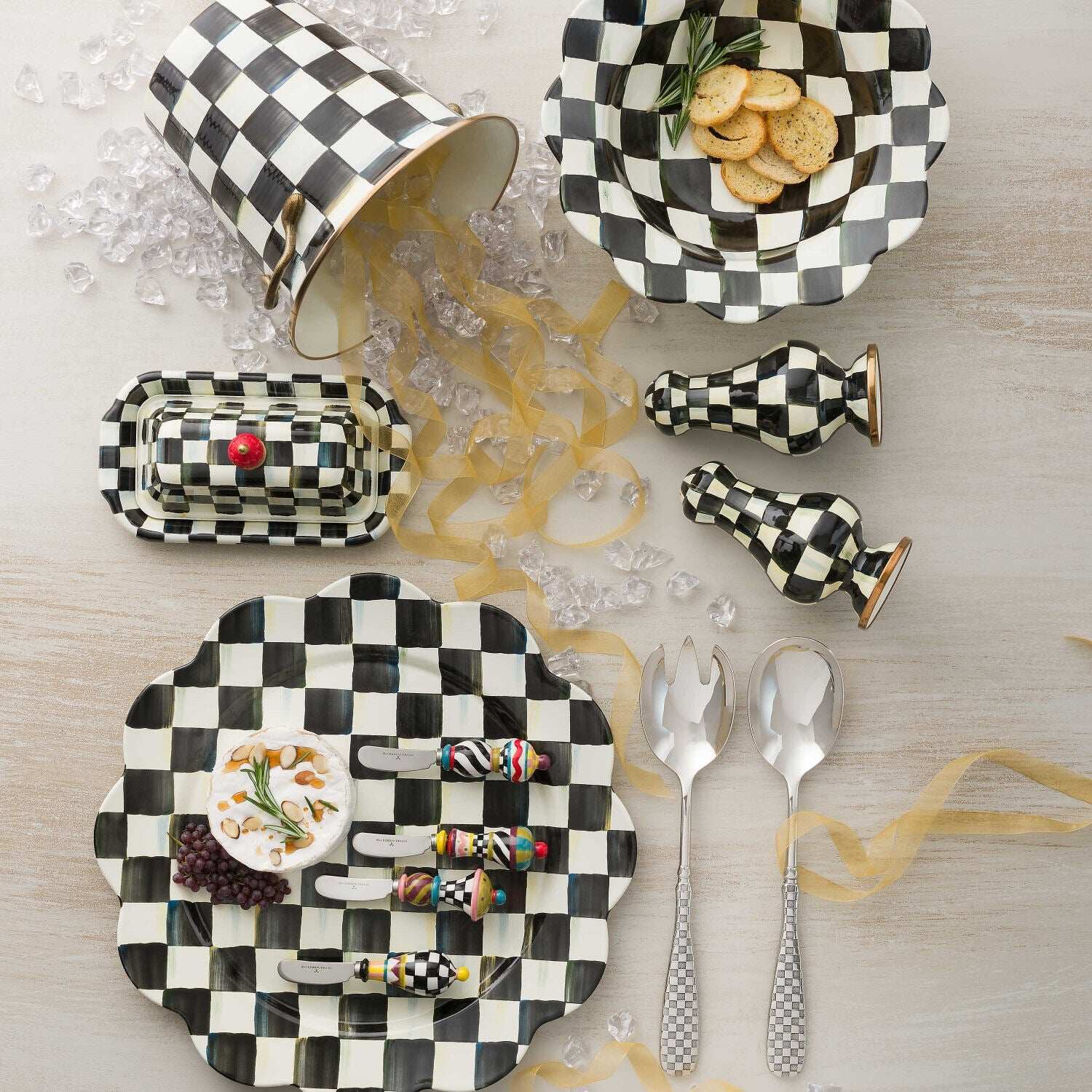 Courtly Check Large Salt & Pepper Shakers