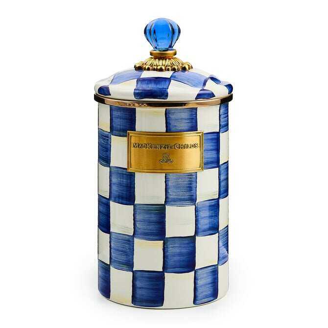 Royal Check Enamel Canisters
