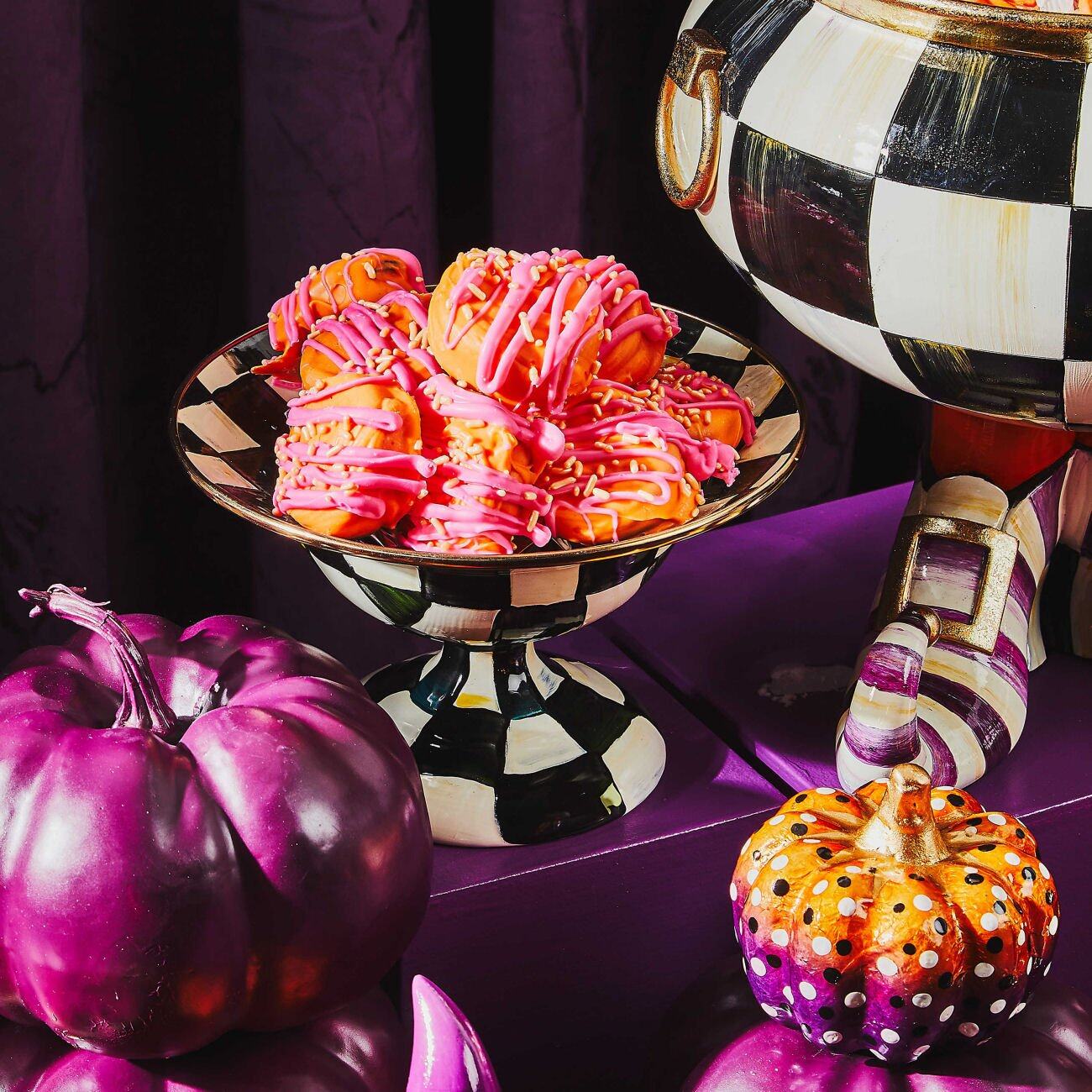 Courtly Check Enamel Compote - Small