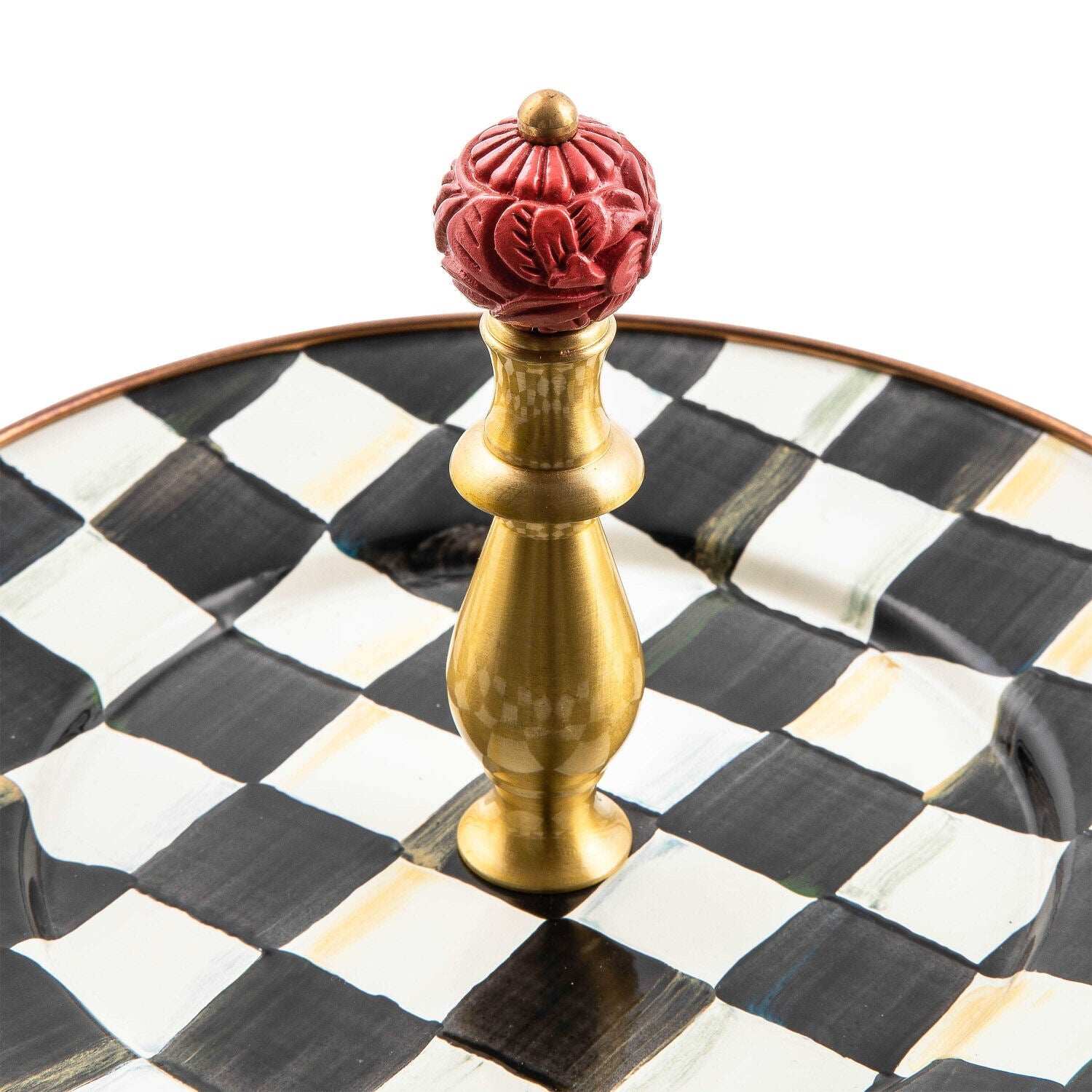 Courtly Check Enamel Two Tier Sweet Stand