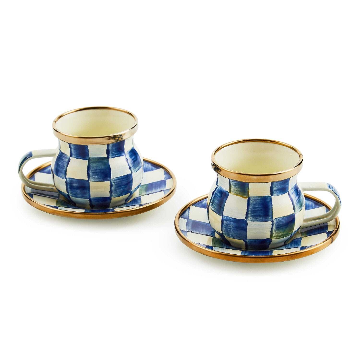 Royal Check Espresso Cup & Saucer Set