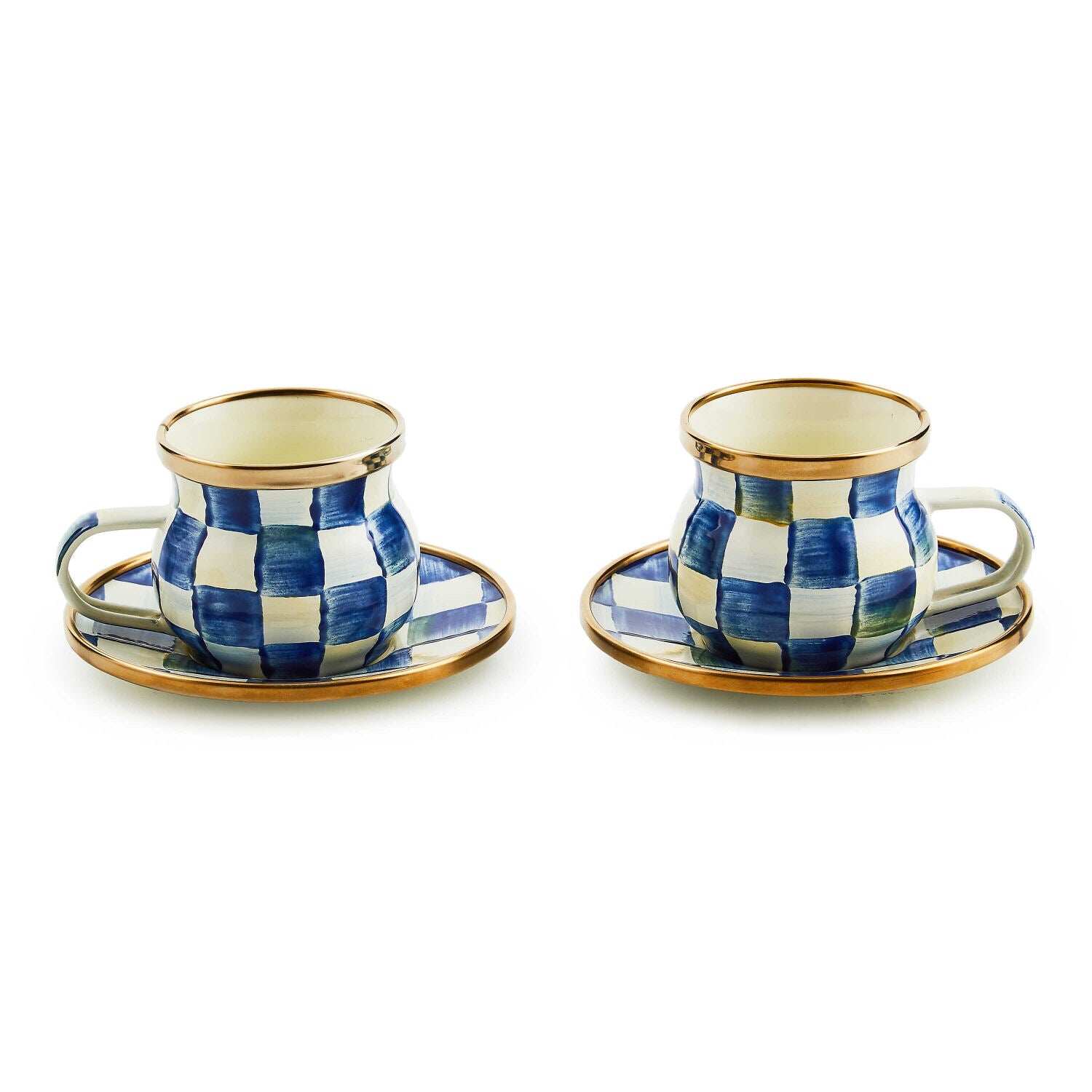 Royal Check Espresso Cup & Saucer Set