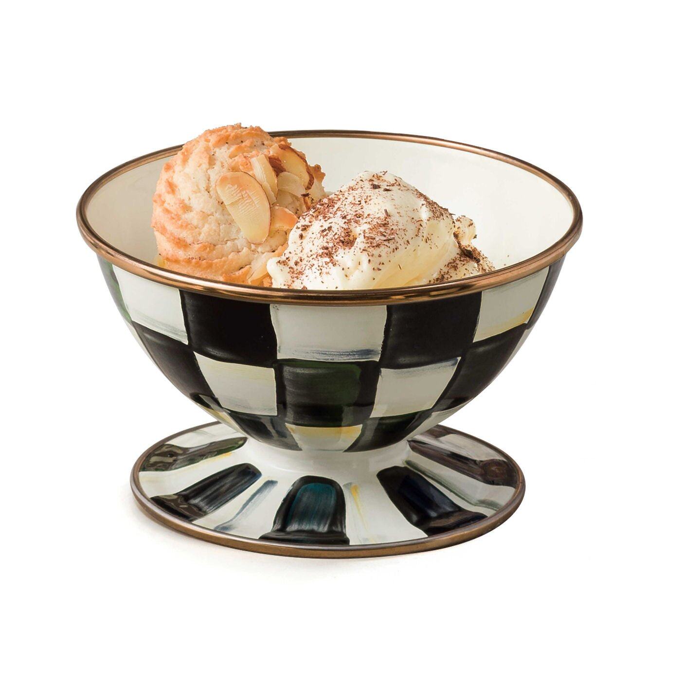 Courtly Check Enamel Ice Cream Dish