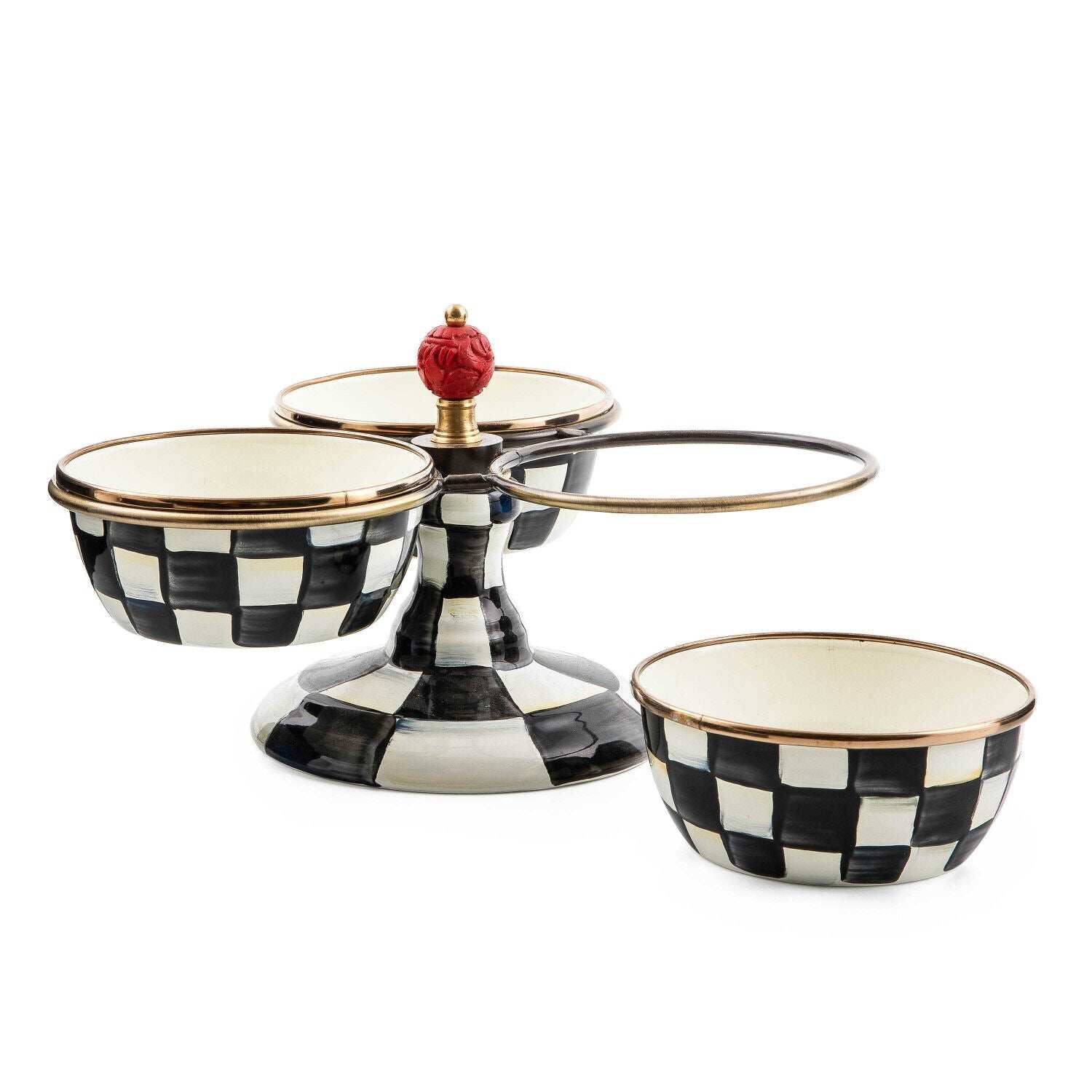 Courtly Check Enamel Triplicity by Mackenzie-Childs