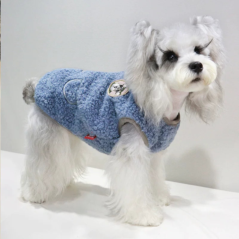 Pet Dog Clothes Autumn And Winter Bichon Frize Schnauzer Warm Vest Winter Small Dog Anti-Shedding Thickened Vest