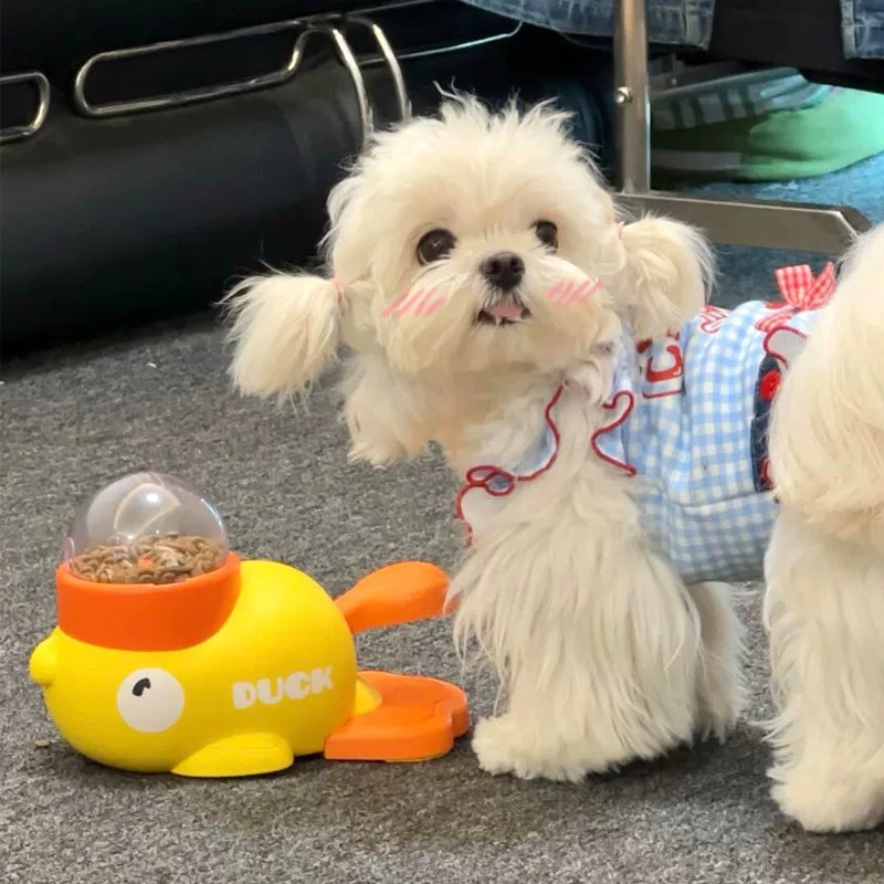 Posdma | Duck-Shaped Treat Dispensing Toy for Interactive Dog and Cat Play