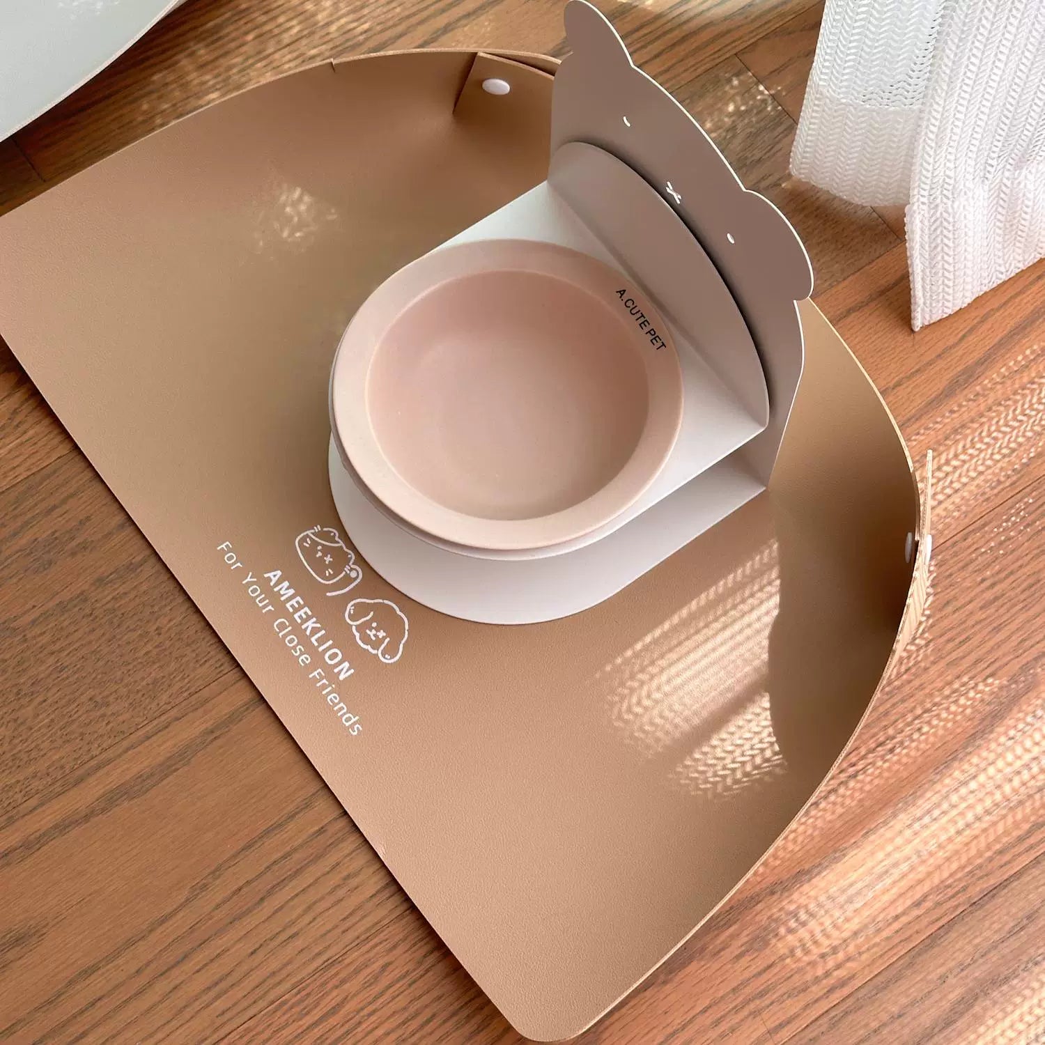 Posdma | Adjustable Raised Ceramic Pet Bowl Set with Angled Opening and Stand