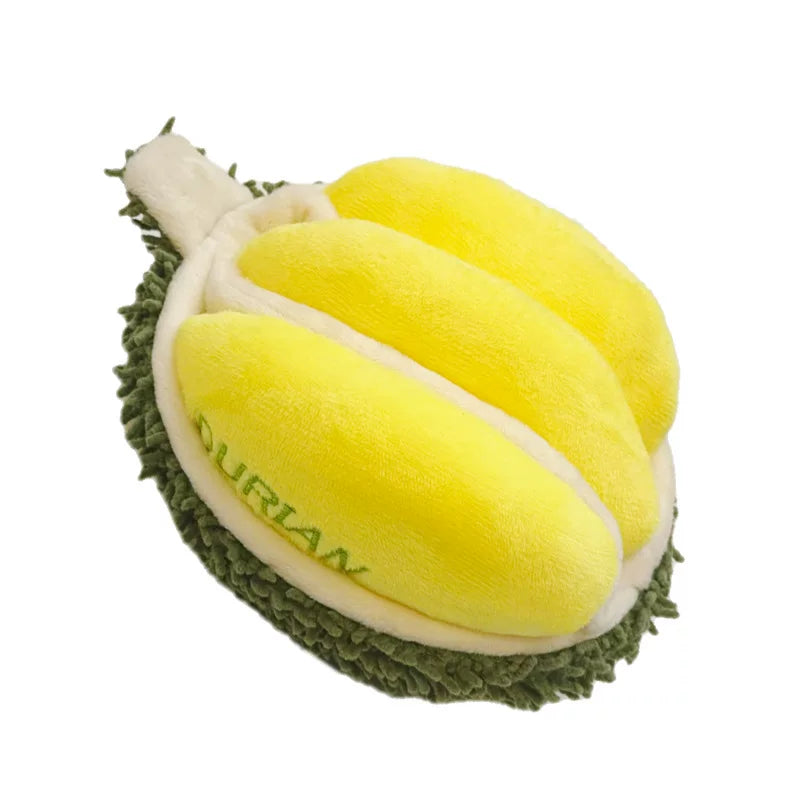 Posdma | Plush Durian-Shaped Sound Toy with Crinkle Texture for Interactive Pet Play