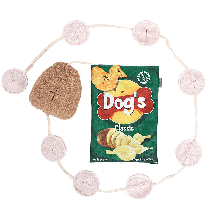 Posdma | Crinkle-Style Sniffing Puzzle Dog Toy with Hidden Treat Pockets