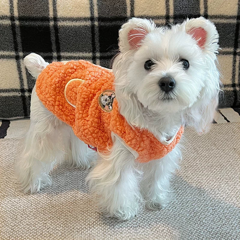 Pet Dog Clothes Autumn And Winter Bichon Frize Schnauzer Warm Vest Winter Small Dog Anti-Shedding Thickened Vest