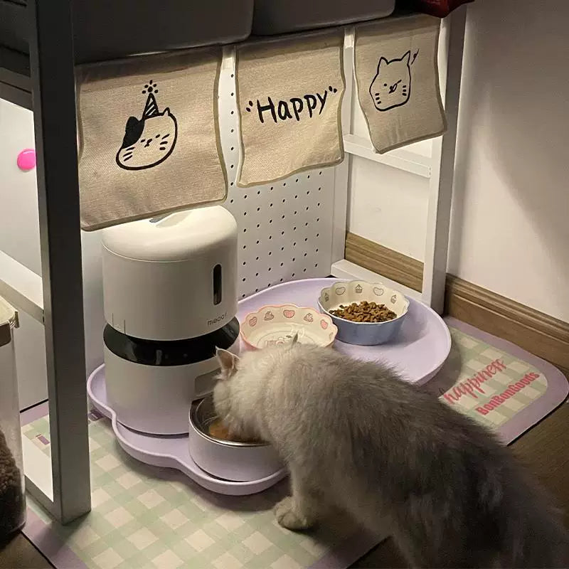 Posdma | Double Ceramic Pet Bowl Set with Wide Design for Daily Feeding