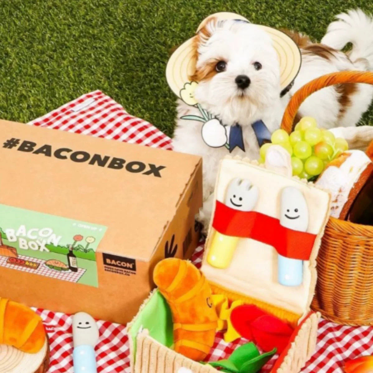 Posdma | Plush Food-Themed Play Box with Sound Elements and Treat Hiding Pieces
