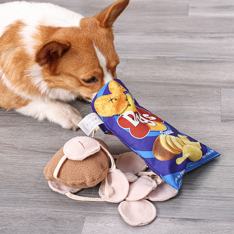 Posdma | Crinkle-Style Sniffing Puzzle Dog Toy with Hidden Treat Pockets